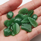 20pcs Mixed Green Leaves Lampwork Glass Beads for Jewelry Making DIY