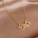 Crystal Letter D Charm Bracelet for Women