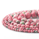 Pink Rain Flower Stone Beads 4-12mm for DIY Jewelry