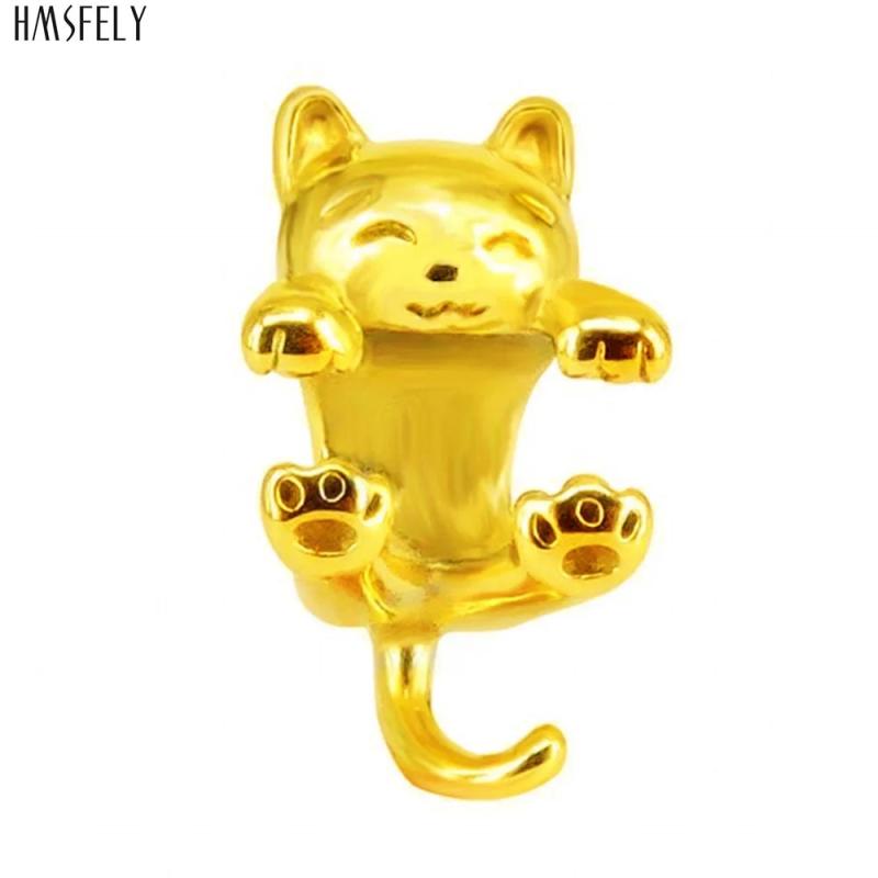 European Fly Pink Cat Charm Beads for DIY Bracelet 316l Stainless Steel Beads
