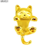 European Fly Pink Cat Charm Beads for DIY Bracelet 316l Stainless Steel Beads