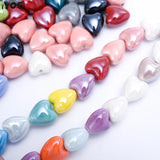 12mm Heart Ceramic Beads Glazed Porcelain Jewelry Making DIY Earrings Necklace