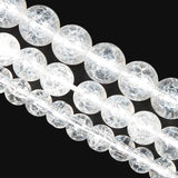 Natural Stone Snow Cracked Glass Loose Bead 4/6/8/10/12MM