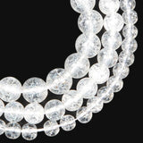 Natural Stone Snow Cracked Glass Loose Bead 4/6/8/10/12MM