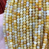 Natural Stone Beads 2 3 4MM Yellow Topaz Round Spacer Bead DIY Jewelry Making