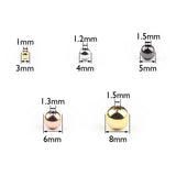 Silver Plated Copper Beads 3-8mm Spacer Ball Charm for DIY Bracelet Jewelry