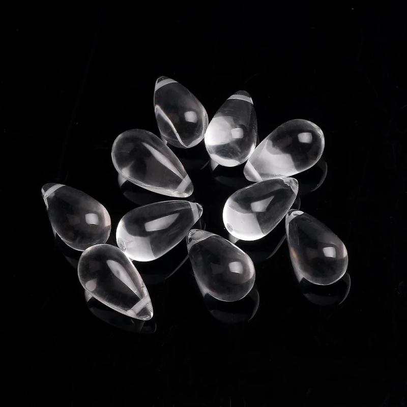 100Pcs Czech Glass Teardrop Beads 6x9mm Crystal Charms Pendant DIY Sewing Craft