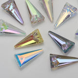 10 Pcs 10X20mm Autria Crystal Glass Long Triangle Pendant Beads