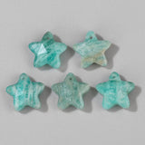 5-Pointed Star Stone Charms Amazonite Labradorite Quartz Pendant