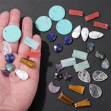 Labradorite Amethyst Quartz Healing Pendant Charms for DIY Jewelry