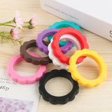 65mm Flower Ring Silicone Beads Circle with hole for Jewelry DIY Charms