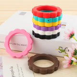 65mm Flower Ring Silicone Beads Circle with hole for Jewelry DIY Charms
