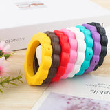 65mm Flower Ring Silicone Beads Circle with hole for Jewelry DIY Charms