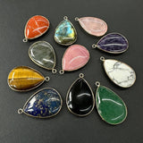 Labradourite Stone Pendant Water Drop Shape Flash Natural Stone For Jewelry