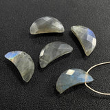 Labradorite Opal Crystal Beads Moon Pendant DIY Jewelry Making