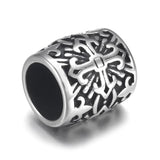 4pcs Stainless Steel Holy Cross 8mm Bead Charms for Leather Bracelets