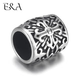 4pcs Stainless Steel Holy Cross 8mm Bead Charms for Leather Bracelets