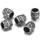 4pcs Stainless Steel Holy Cross 8mm Bead Charms for Leather Bracelets