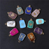 Chalcedony Rose Quartz Charms Pendant for Jewelry Making