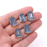 Chalcedony Rose Quartz Charms Pendant for Jewelry Making