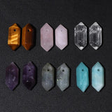 9x20mm Hexagonal Column Stone Bead Charms for Jewelry Making
