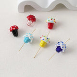Icecream Bead Lampwork Mushroom Glass Bead DIY Jewelry