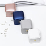 1Pcs Crown Buckle Jewelry Box 5.8x5.8x4.5cm Rose Gold/Navy Blue/Green/White
