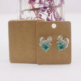 100pcs 5x4cm Earrings Cards Paperboard Jewelry Display Cardboard