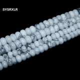 Howlite Turquoise Rondelle Beads for Jewelry Making 4*7/5*8 MM