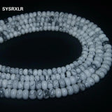 Howlite Turquoise Rondelle Beads for Jewelry Making 4*7/5*8 MM