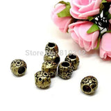 30pcs Antique Bronze Dot Spacer Beads European Charm Bracelet Findings