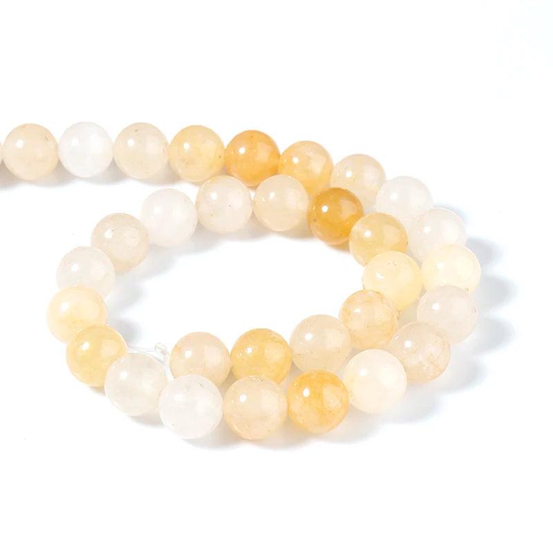 Natural Stone Beads Silk Jade Mixed Abacus Round Beads