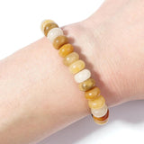 Natural Stone Beads Silk Jade Mixed Abacus Round Beads