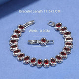 10-Colors Oval Charm Chain Bracelet Adjustable 17.5+3 CM Jewelry Women