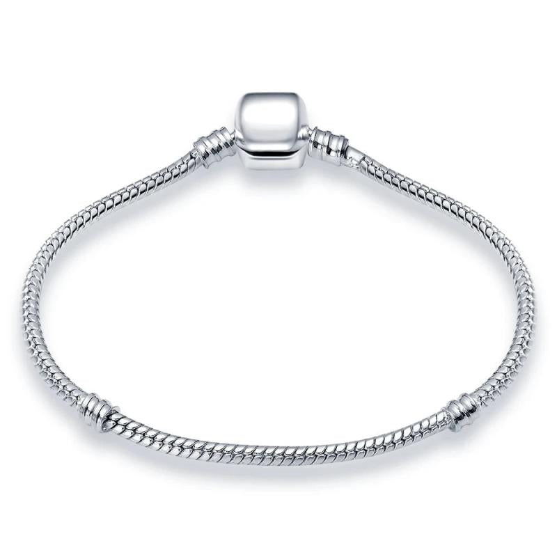 Fashionable Love Ball Snake Chain Bracelet DIY Charm Bead