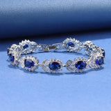 Bridal Wedding 925 Silver Zircon Charm Bracelet For Women