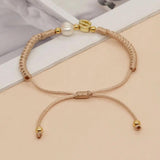 Golden A-Z Letter Freshwater Pearls Bracelet for Women Men