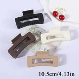 4Pcs Coffee Hair Claw Clips Non-Slip Hairpins Barrette Hair Accessories