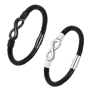 Mprainbow Men's Infinity Charm Bracelets, Love Promise Gift