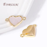 18K Plated Shell Heart Charms Pendants High DIY Jewelry Making