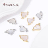 18K Plated Shell Heart Charms Pendants High DIY Jewelry Making