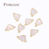 18K Plated Shell Heart Charms Pendants High DIY Jewelry Making