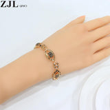 Evil Eye Protection Charm Bracelet - 18K Plated Zircon