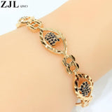 Evil Eye Protection Charm Bracelet - 18K Plated Zircon