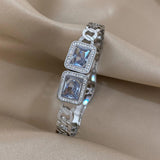 Zircon Stainless Steel Bracelet Silver Charm Bracelet