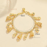 18k Plated Irregular Pendant Bracelet