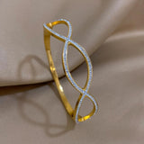 316L Stainless Steel Charm Bangle Bracelet for Women - Party Wrist Jewelry