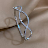 316L Stainless Steel Charm Bangle Bracelet for Women - Party Wrist Jewelry