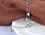 Heart Charm Double Layers Bracelet Stainless Steel Bohemia Jewelry