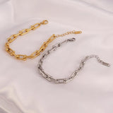 Punk Stainless Steel Charm Chain Bracelet For Women